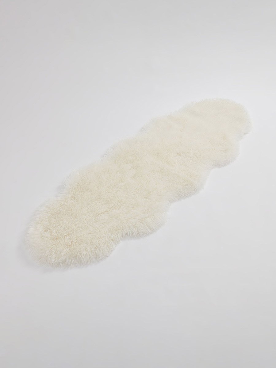 Textured Faux Fur Floor Rug - 180x65cm