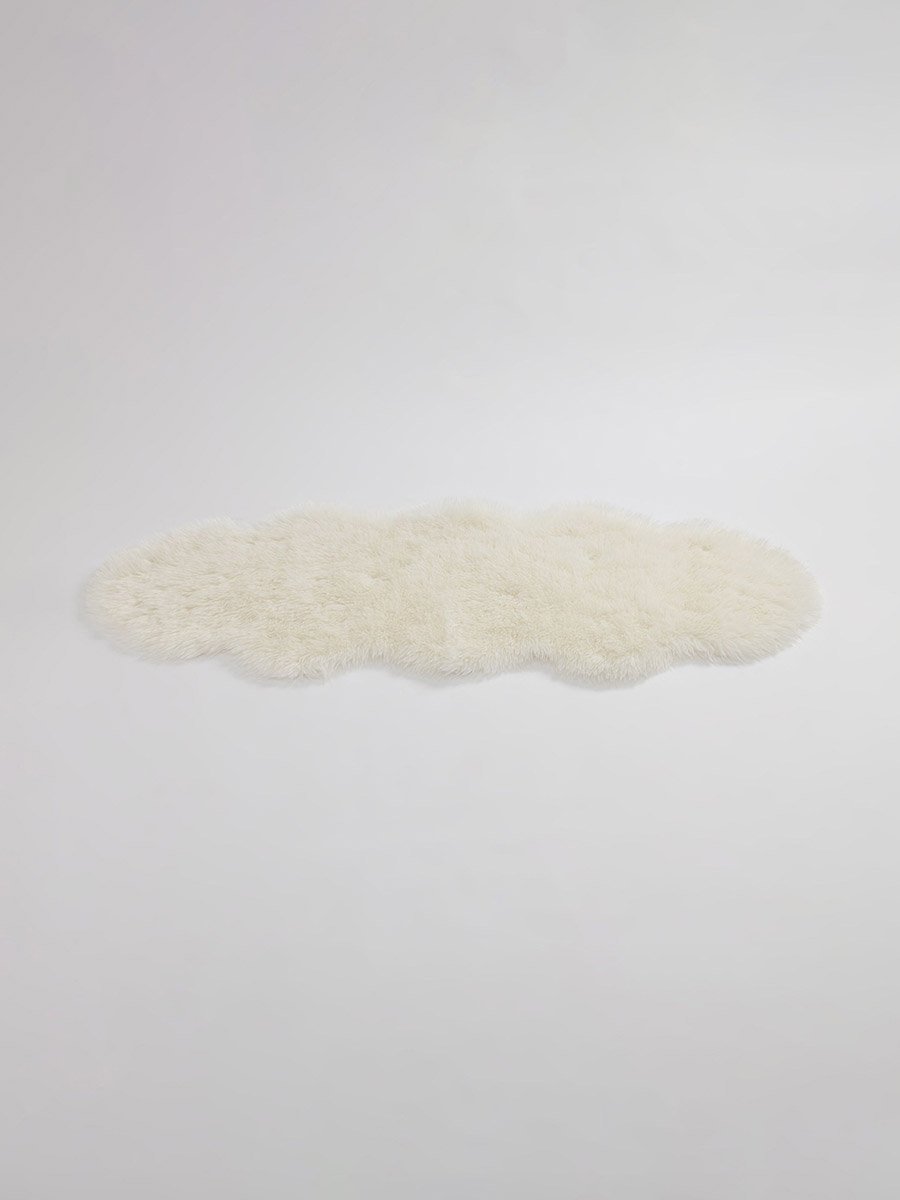 Textured Faux Fur Floor Rug - 180x65cm