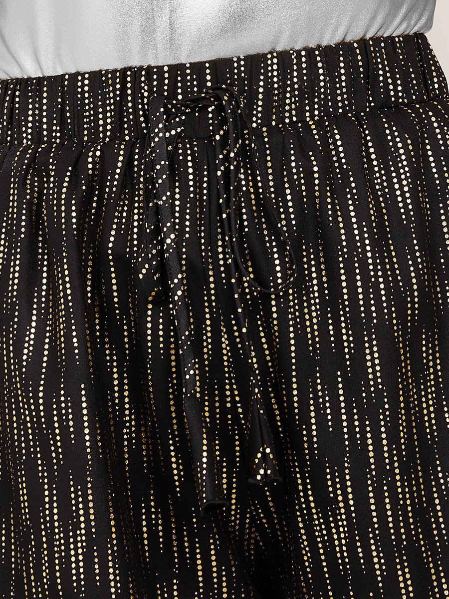Foil Print High Rise Shorts