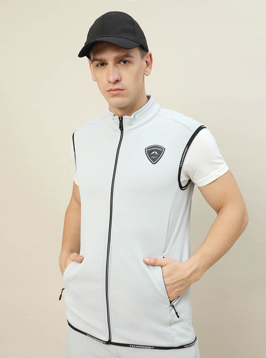 High Neck Fleece Sleeveless Active Jacket
