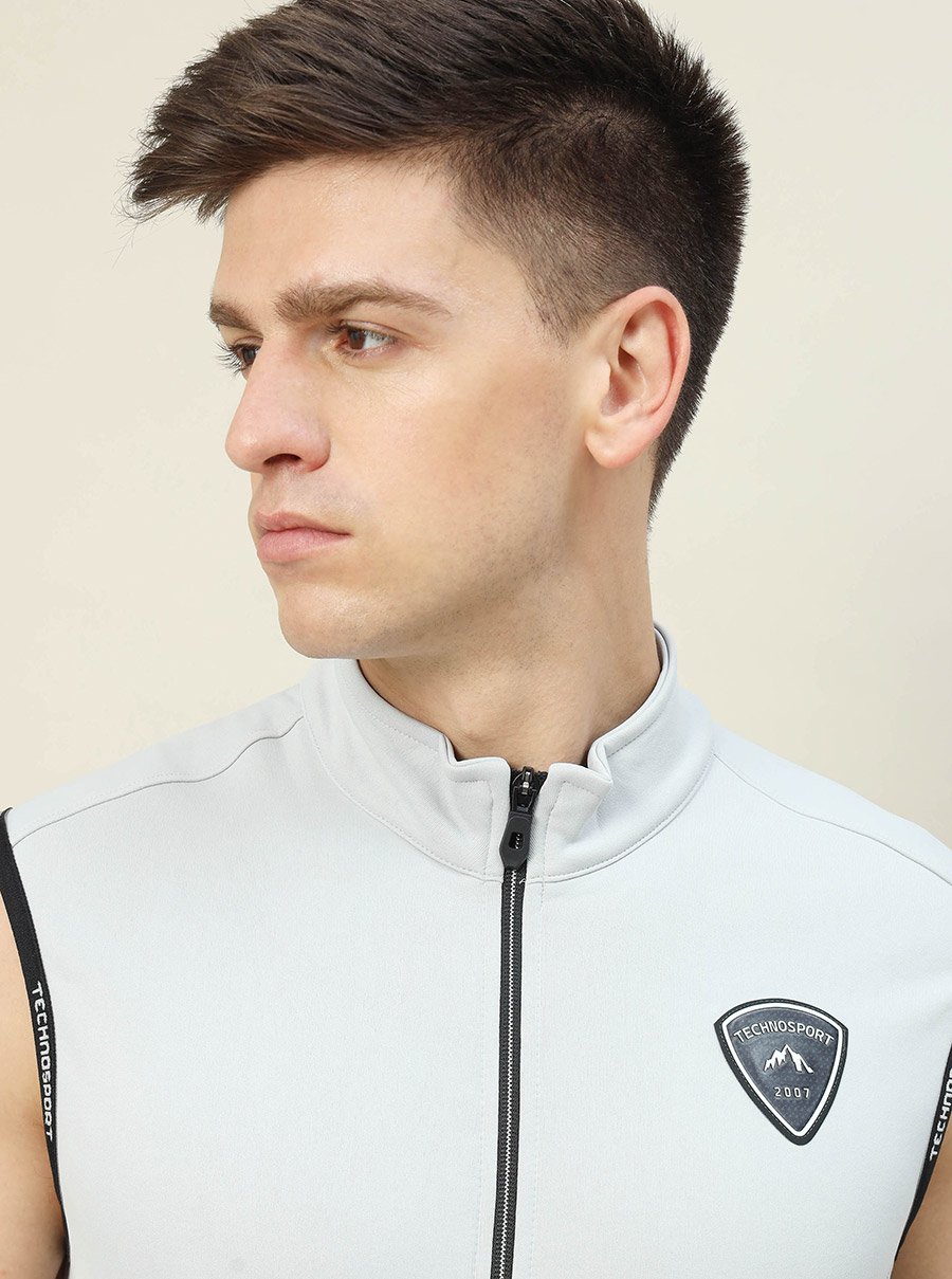 High Neck Fleece Sleeveless Active Jacket