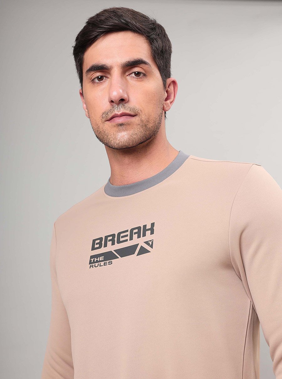 Full Sleeve Fleece Printed Sweatshirt