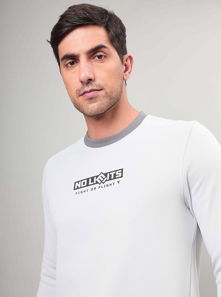 Full Sleeve Fleece Printed Sweatshirt