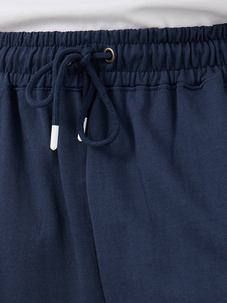 Oversized Solid Shorts with Drawstring