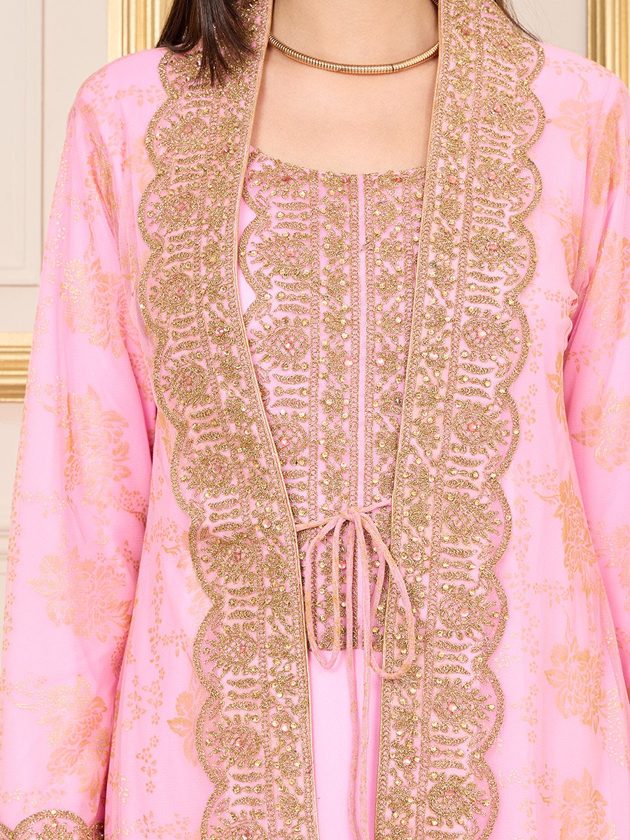All Over Print Embroidered Lace Kaftan