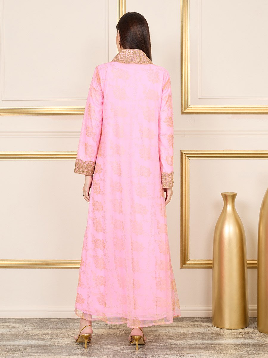 All Over Print Embroidered Lace Kaftan