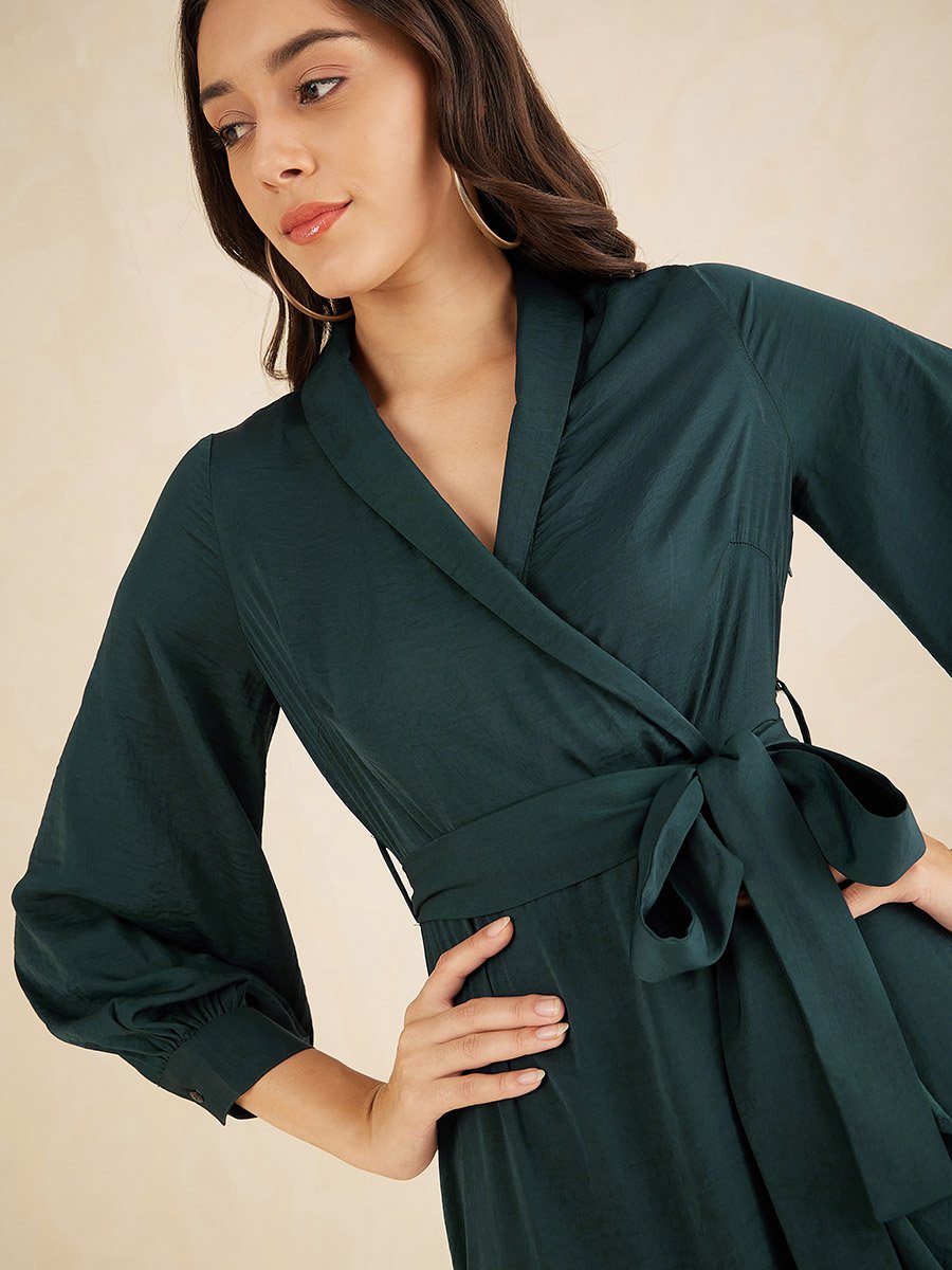 shawl midi dress Coast Women's Shawl Collar Ruffle Hem Midi Dress