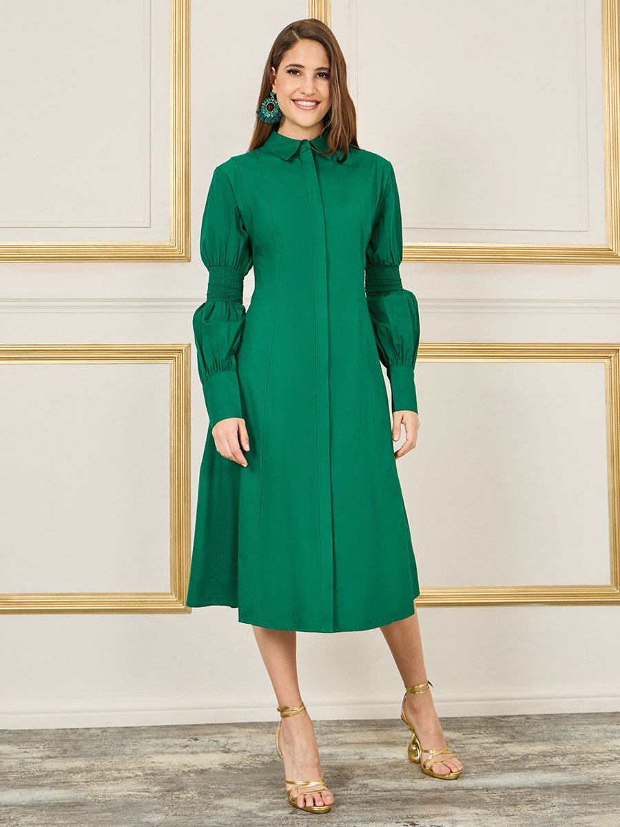 a line midi shirt dress Asymmetrical A-Line Princess Mother of the Bride Dresses with Half Sleeves and Pockets