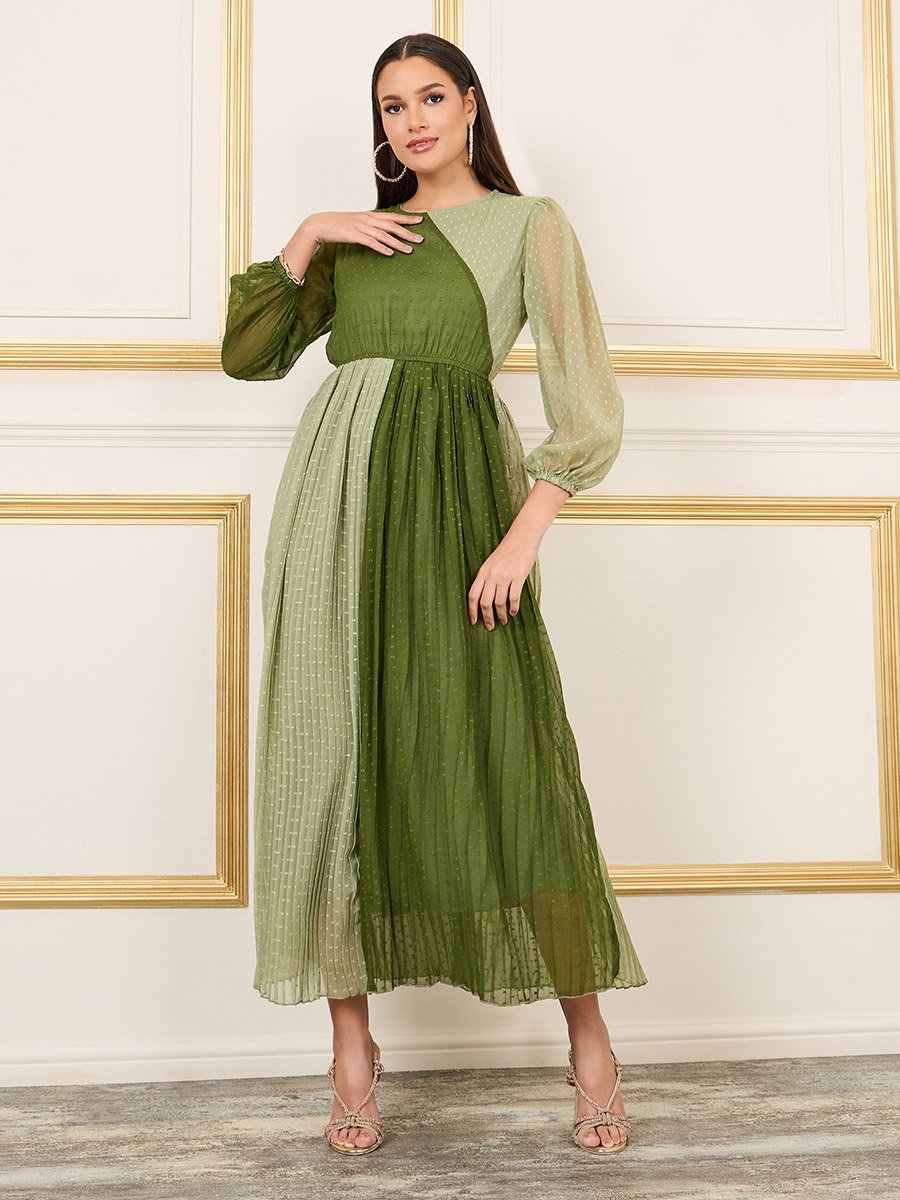 chinese dress ladies Isabelle Black Dobby Spot Float Sleeve Maxi Dress  Scarlett & Jo