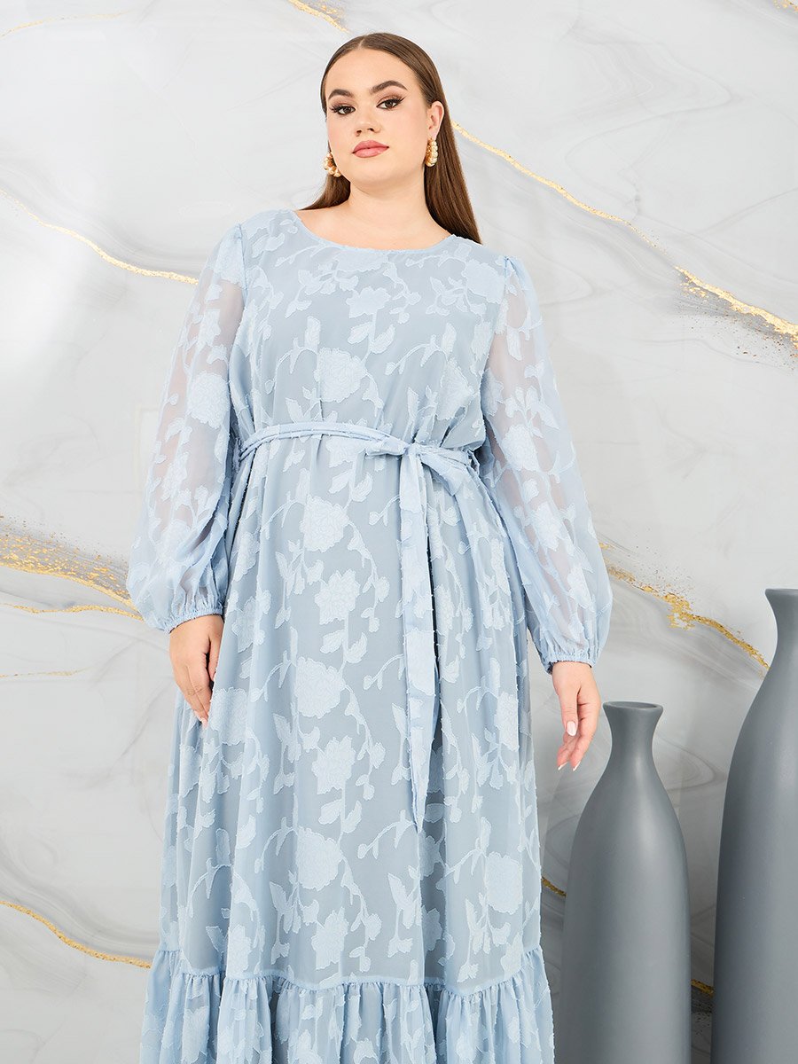 princess polly baby blue dress Maxie Jones's Blue Floral Burnout Velvet Gown - General Hospital, Season  56, Episode 11/26/18