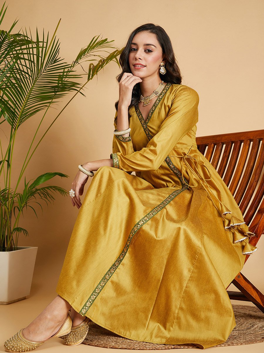 anarkali midi dress Multicolor Sleeveless Bohemian Printed Cotton Anarkali Fit & Flare Kurti Midi Dress for Women