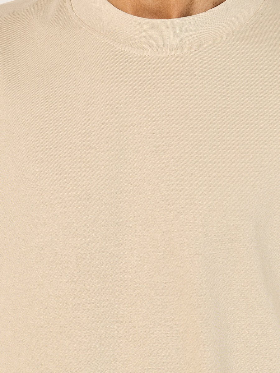 Men Oversized Mock Neck T-Shirt