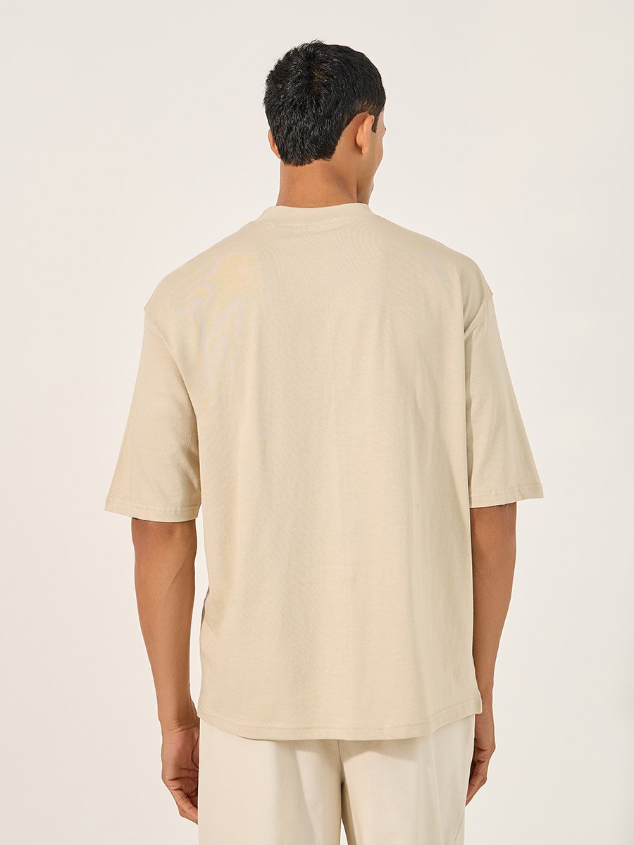 Men Oversized Mock Neck T-Shirt