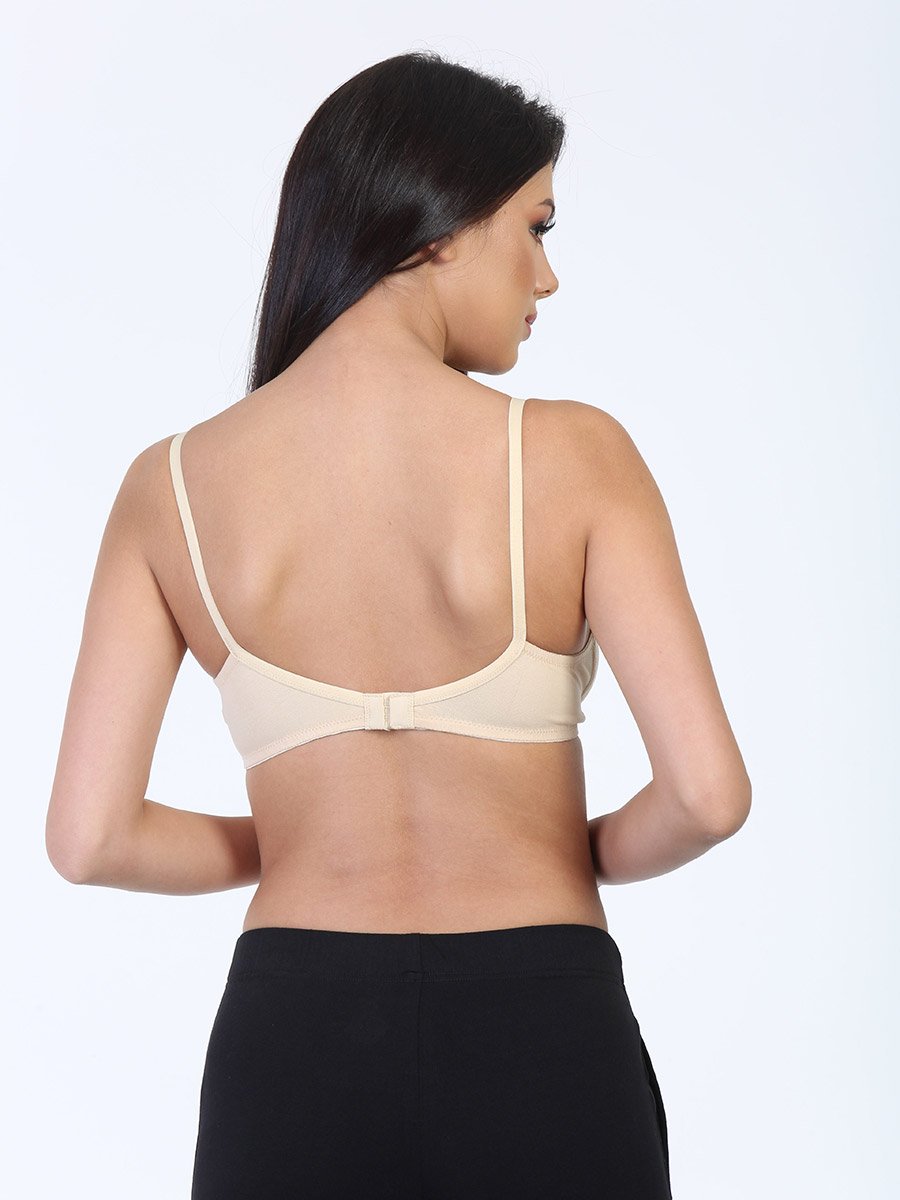 Mesh Insert Padded Full Coverage T-shirt Bra