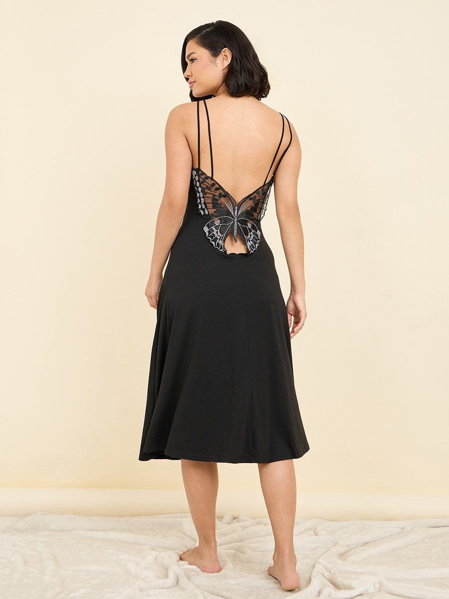 Butterfly Back Double Strap Slip Dress For Women at Saudi