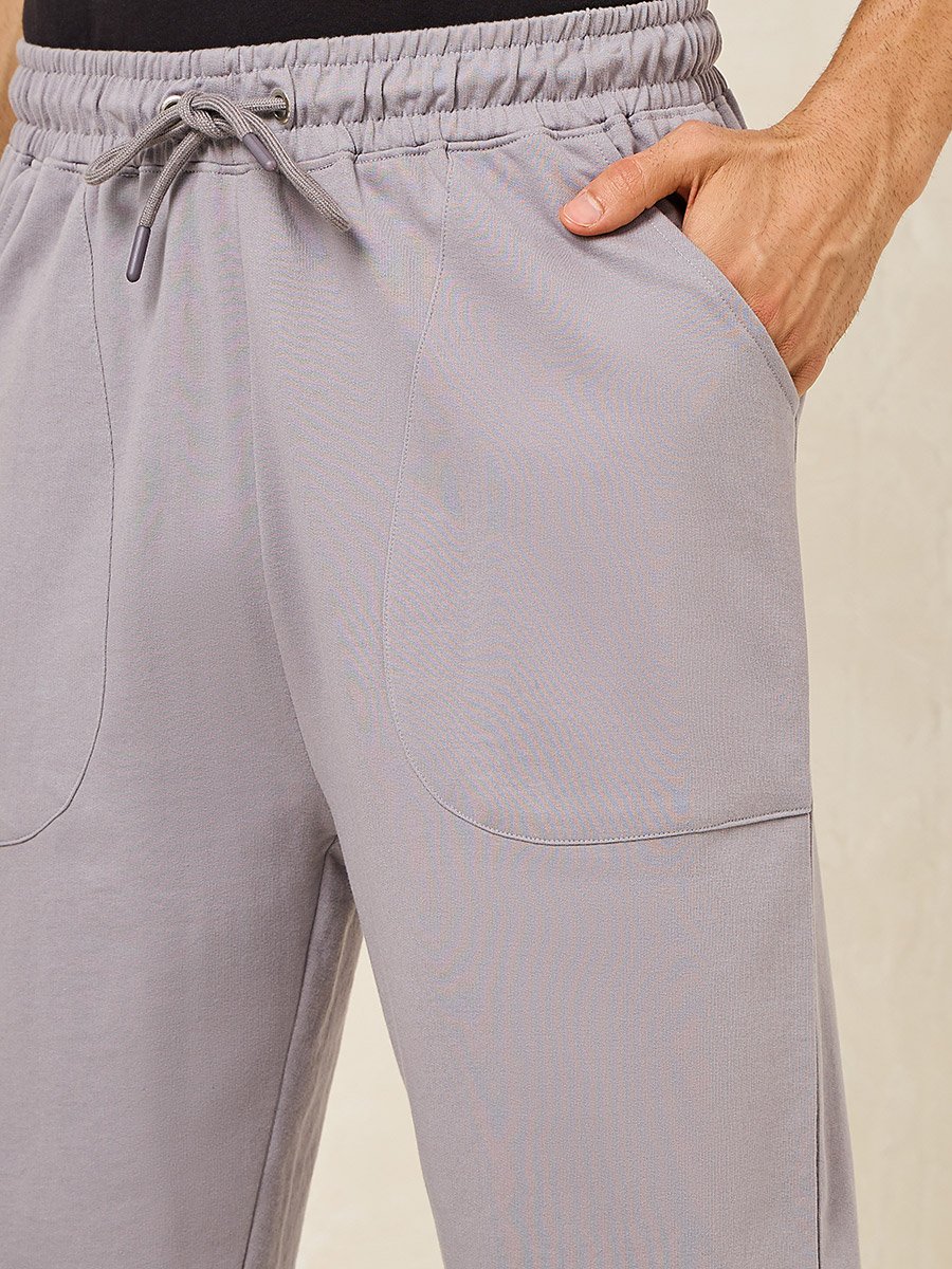 Oversized Terry Jogger with Panel Pocket and Elasticated Cuff