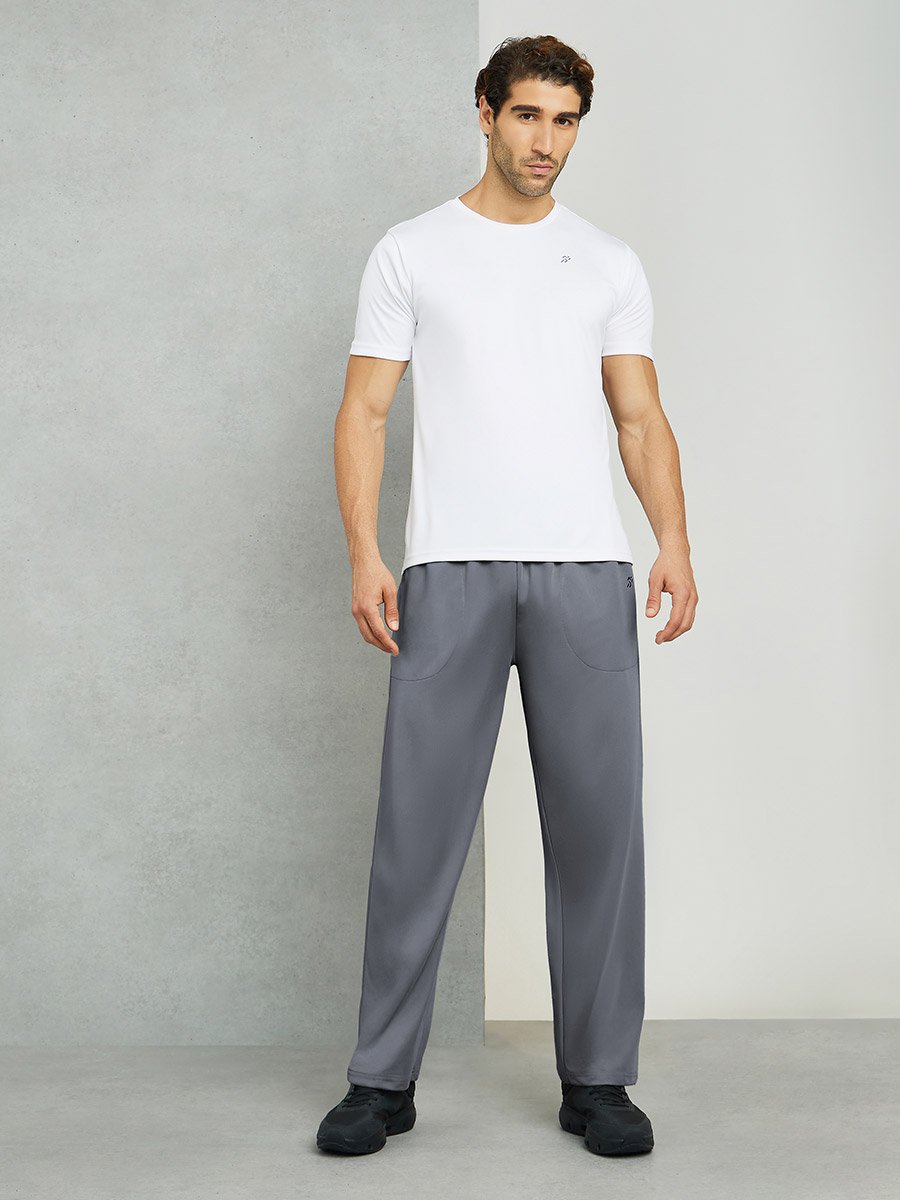 Super Soft Relaxed Fit Training Track Pants with Contrast Elastic Waistband