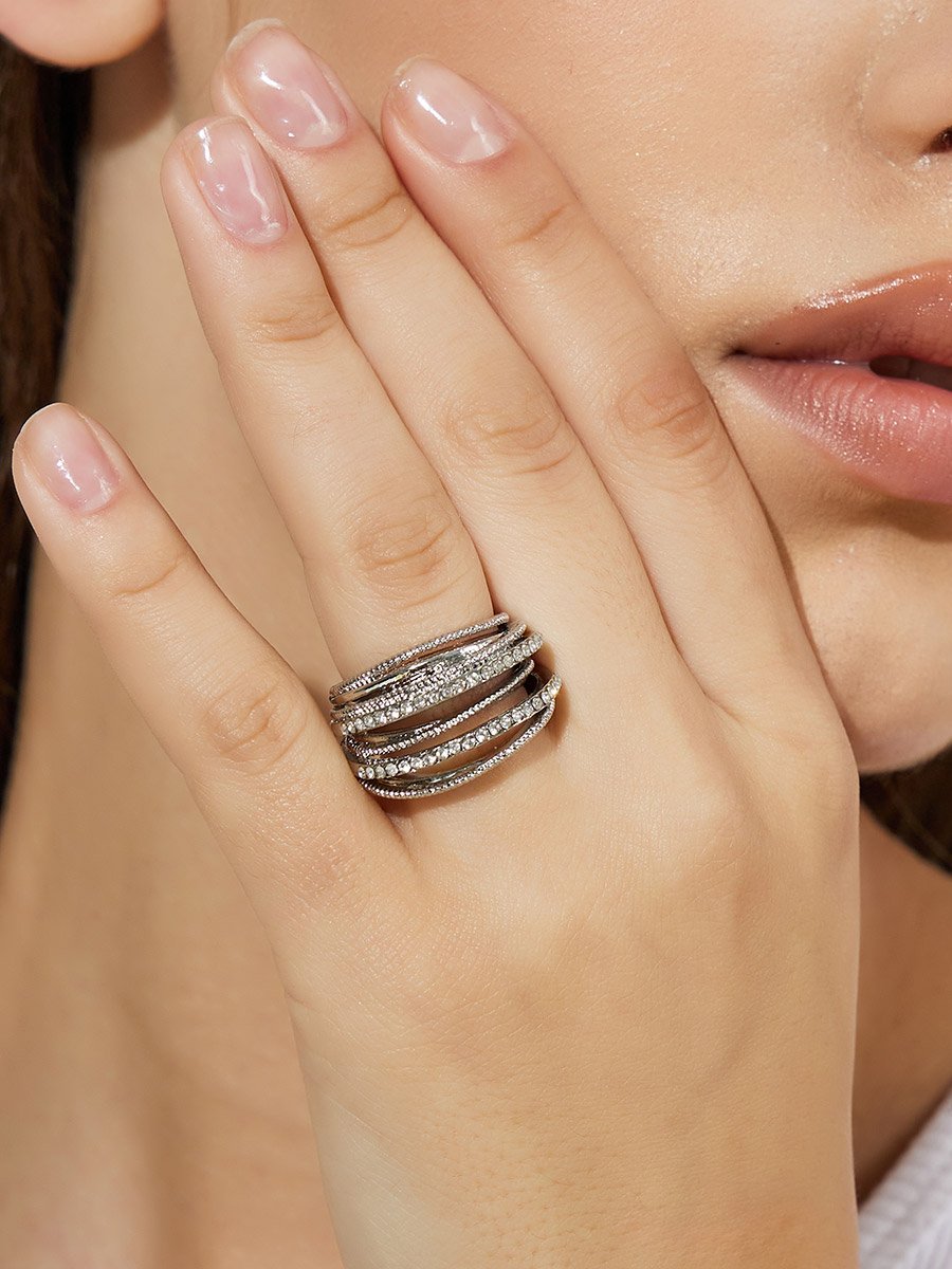 Embellished Multi Cut Ring