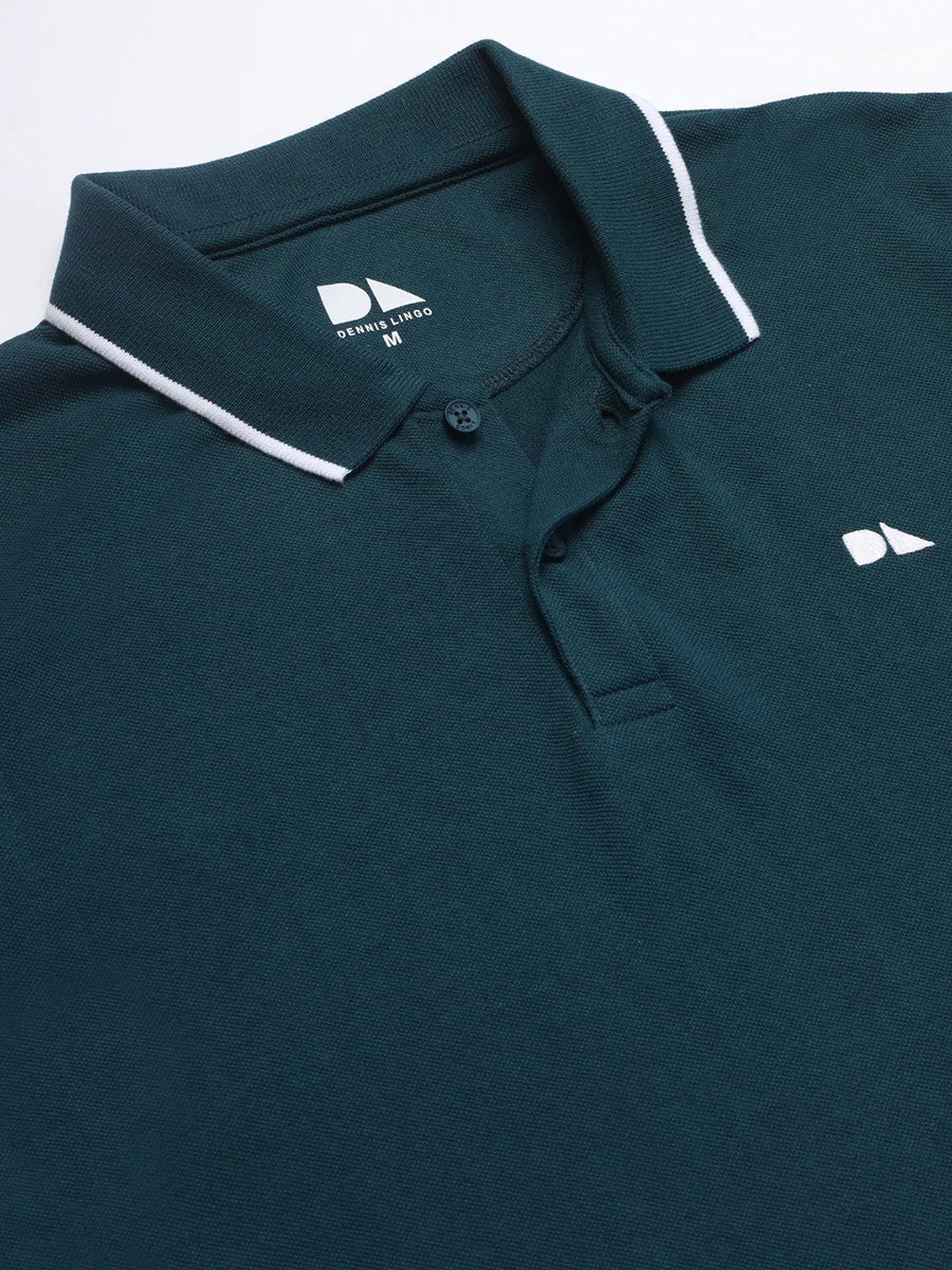 Embroidery Detail Contrast Hem Polo 