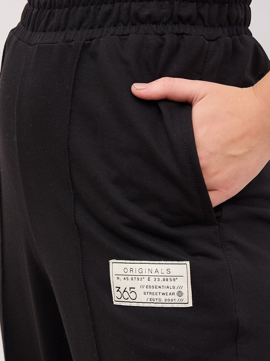 Women Wide Leg Joggers with Badge Detail