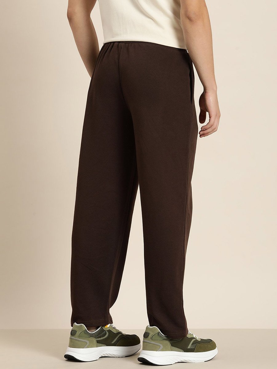 Solid Relaxed Fit Joggers with Contrast Drawstring Closure