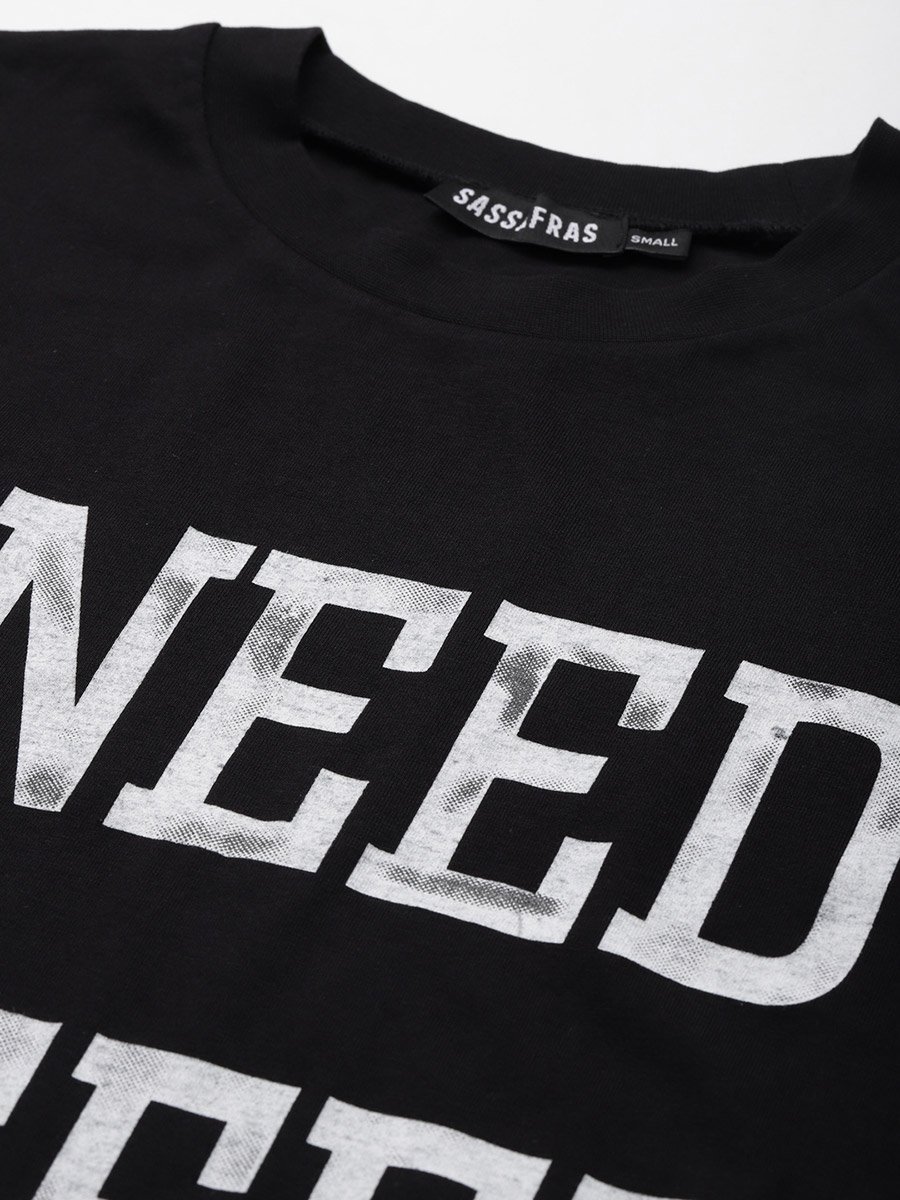 Coffee Slogan Print Sleep T-Shirt Dress
