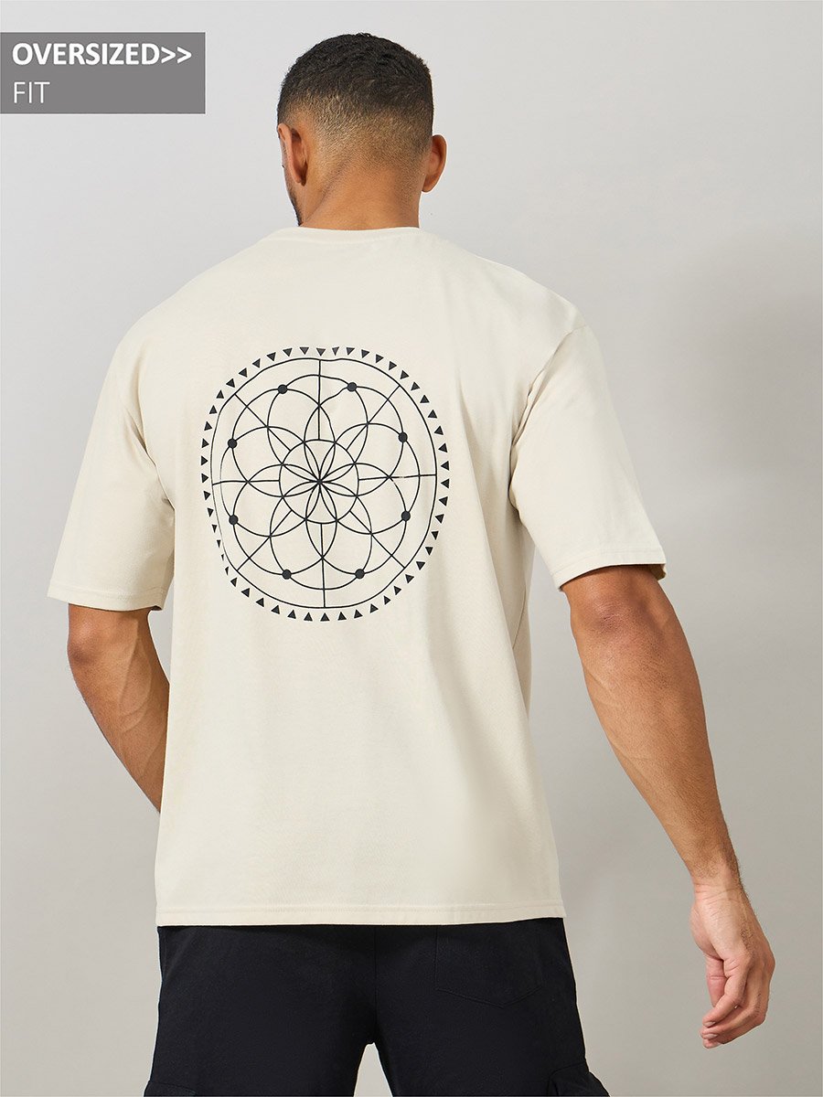 Geometric Graphic Print Oversized T-Shirt