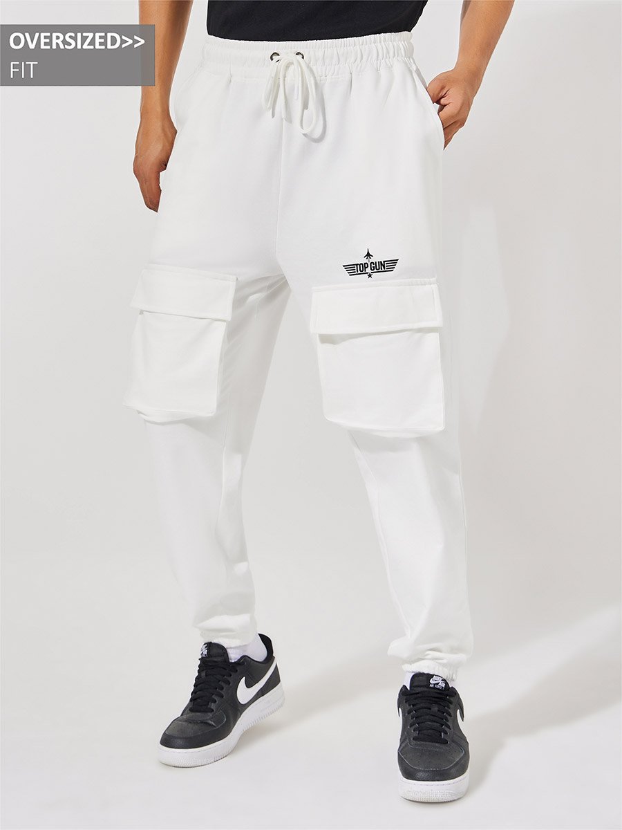 Topgun Print Oversized Cargo Joggers