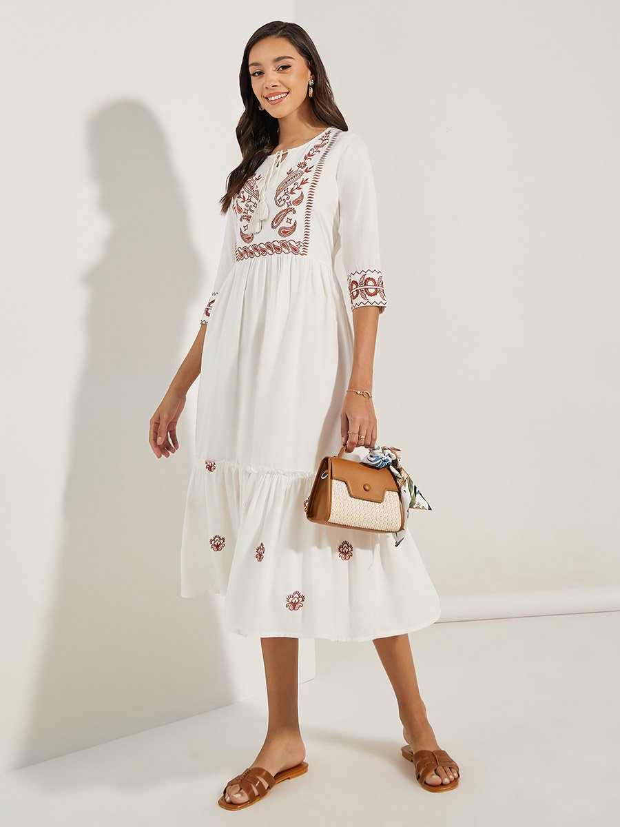 dresses fit for men Luxe Embroidered Evening Abaya main image 1