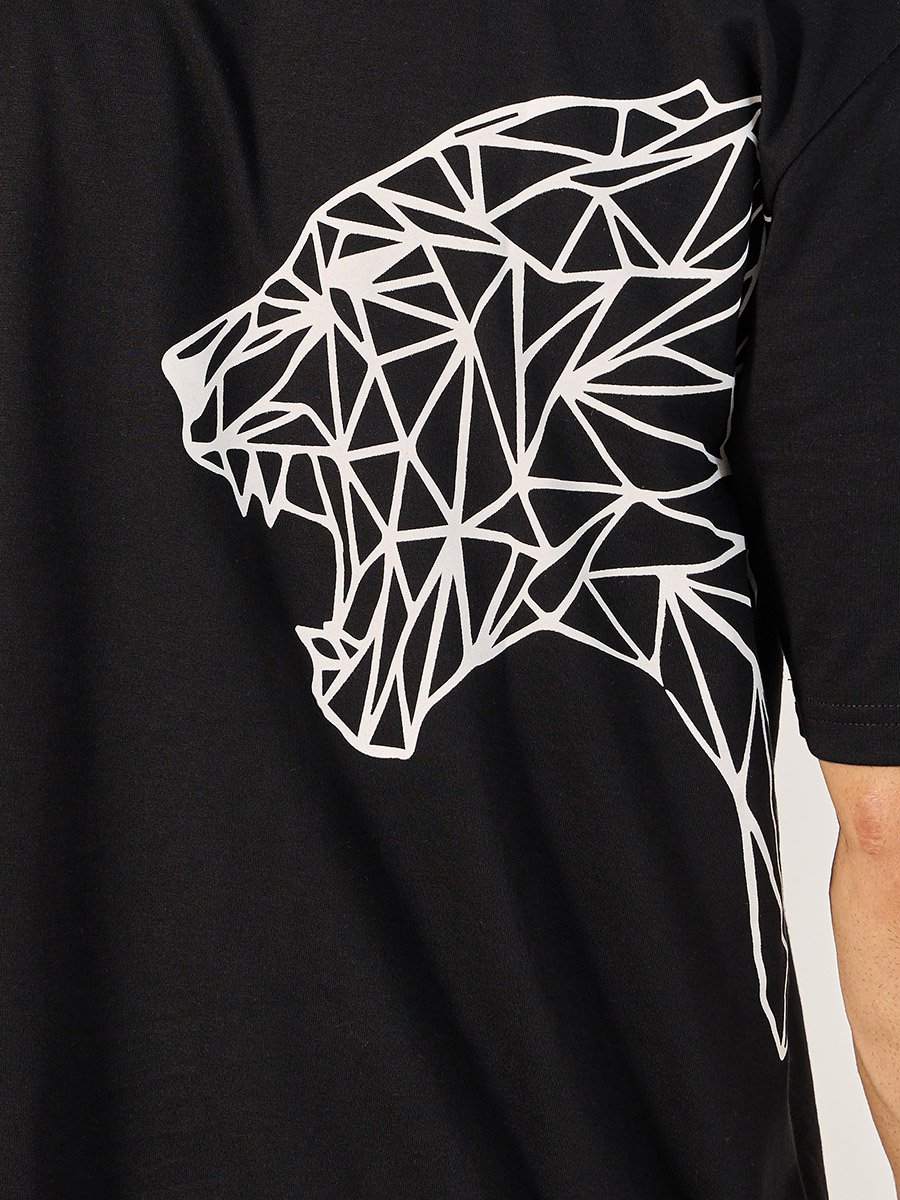 Tiger Graphic Print Oversized T-Shirt