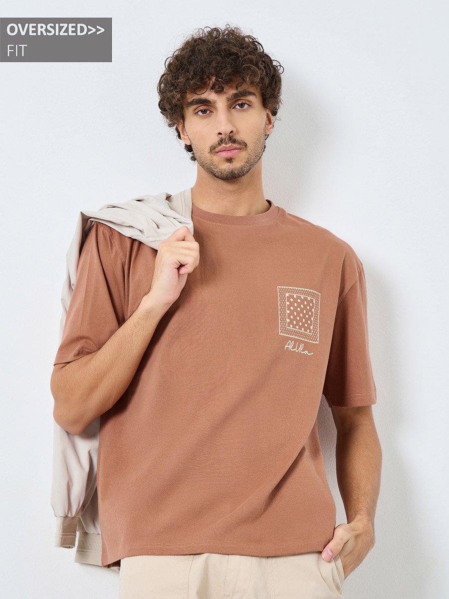 Bandana Print Oversized Cotton T-Shirt