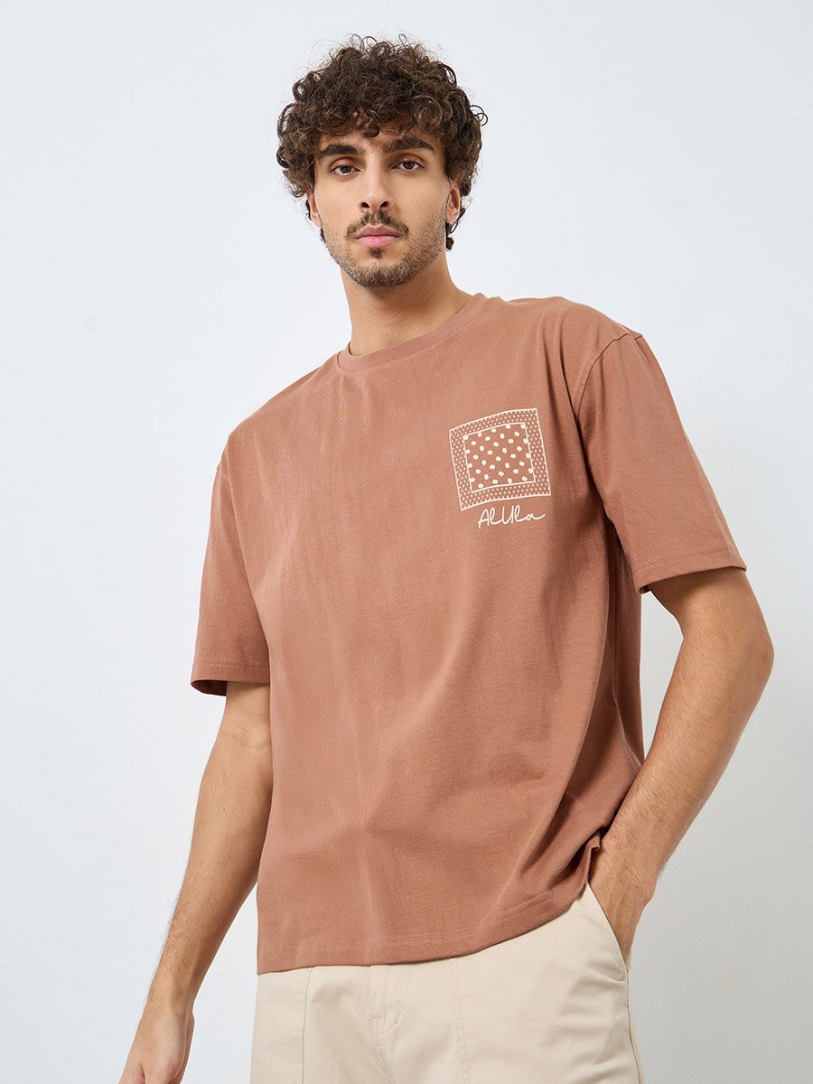 Bandana Print Oversized Cotton T-Shirt