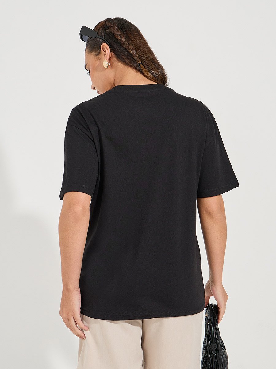 Oversized Plain Dropped Shoulder T-Shirt