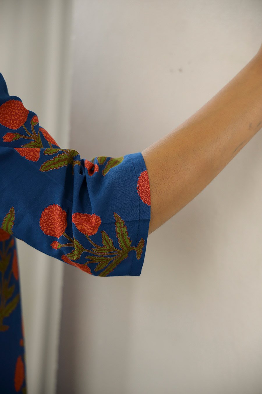 All Over Floral Print Longline Top and Wide Leg Pants Co-Ord