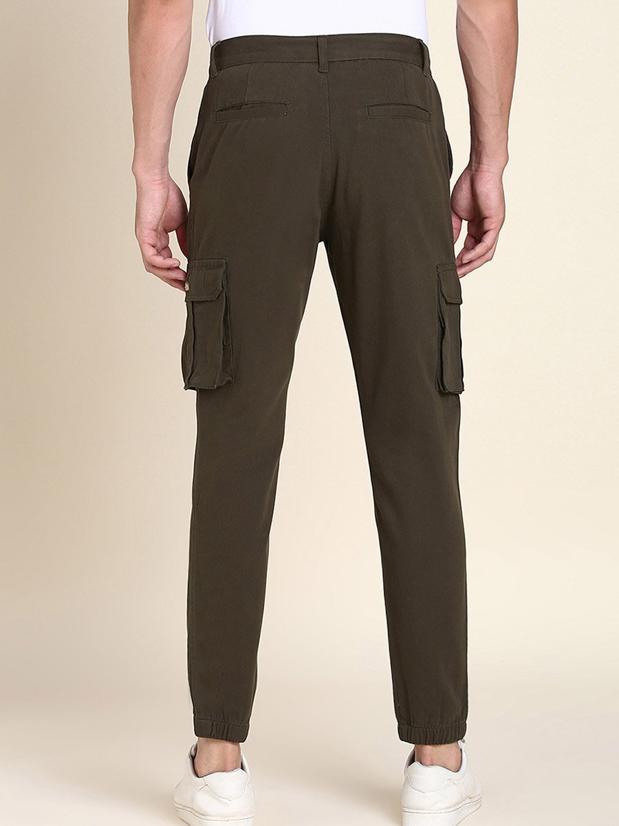 Solid Casual Trouser with Cargo Pocket