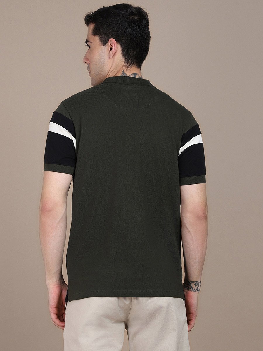 Colorblock Striped Slim Fit Polo