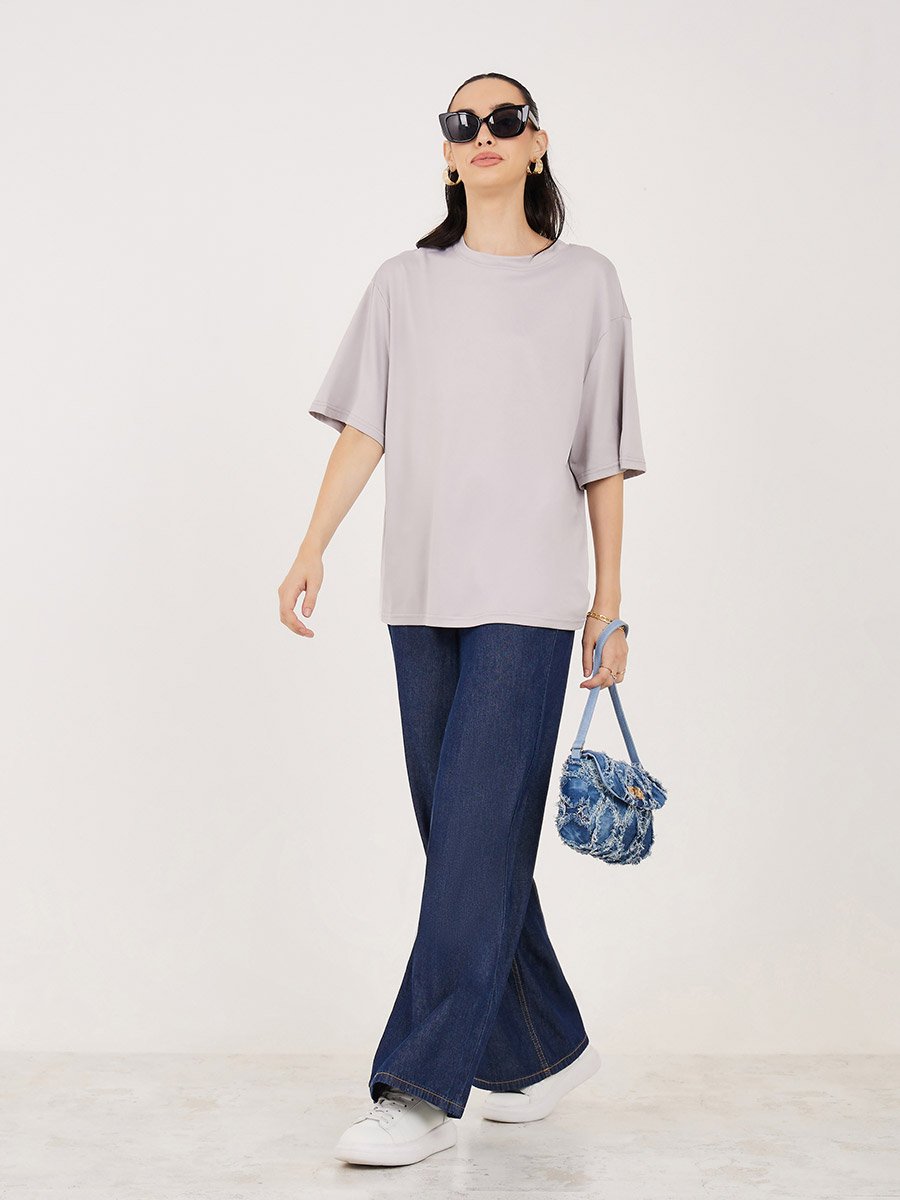 Oversized Basic Round Neck T-Shirt