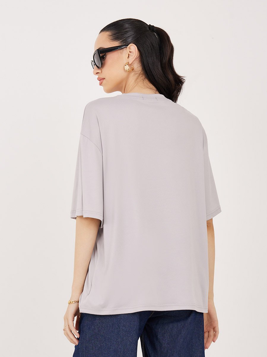 Oversized Basic Round Neck T-Shirt