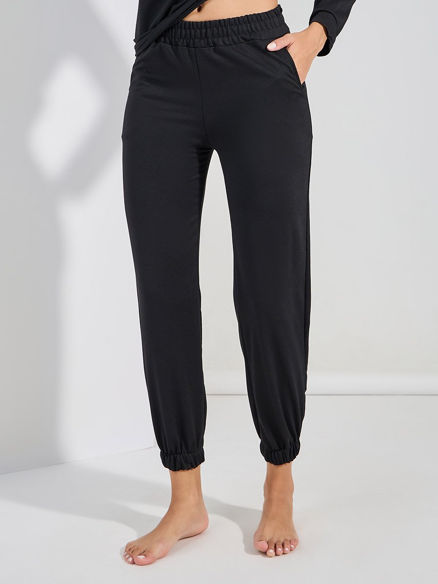 Official Slogan Long Sleeves Top and Joggers Lounge Set