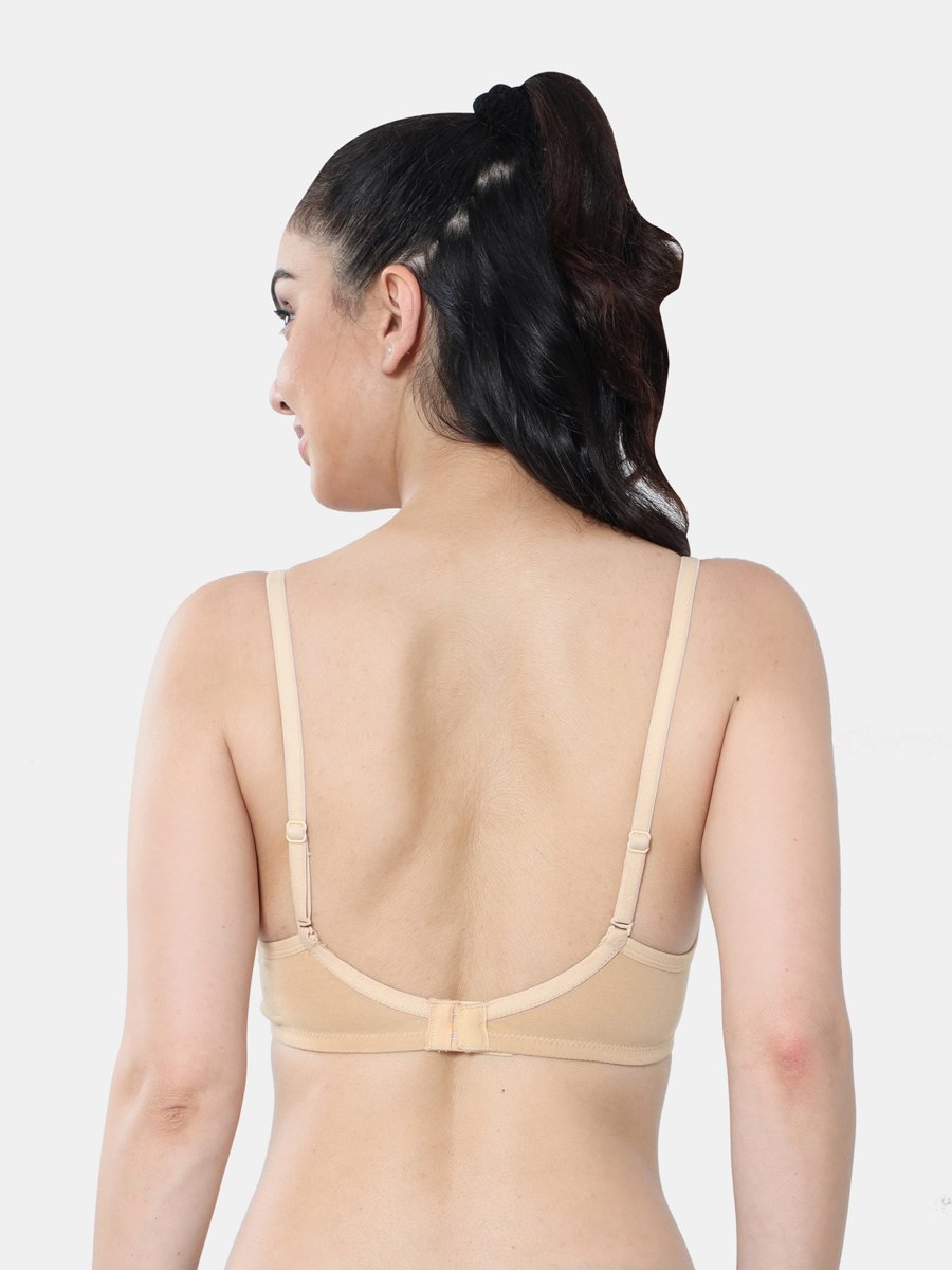 Padded Wired Cotton Floral Print Bra