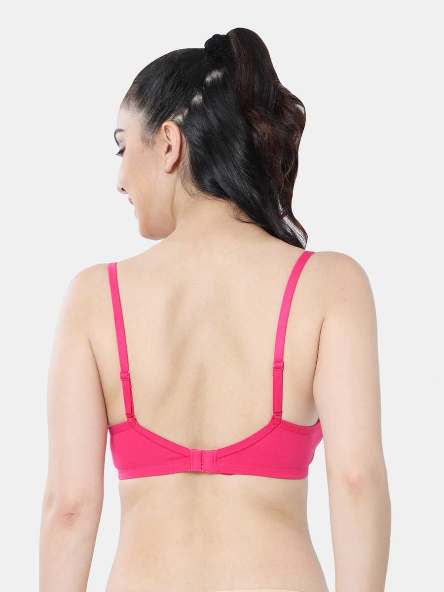 Padded Wired Cotton Floral Print Bra