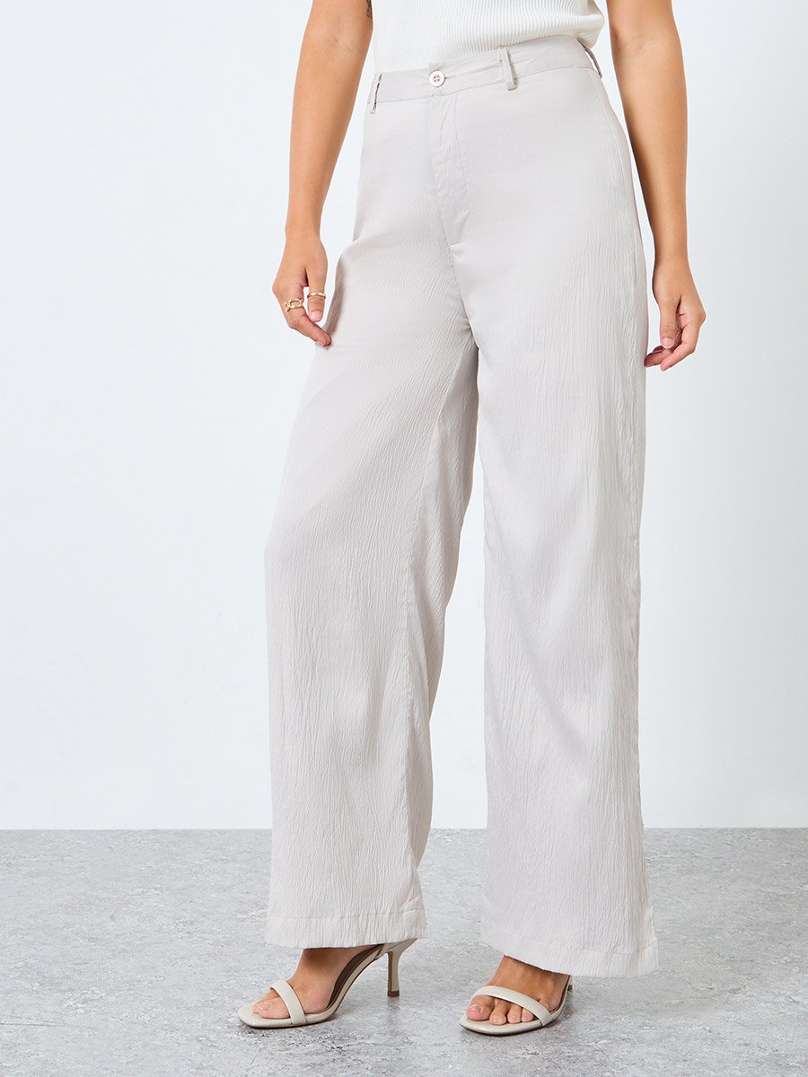 High Rise Straight Fit Basic Pants