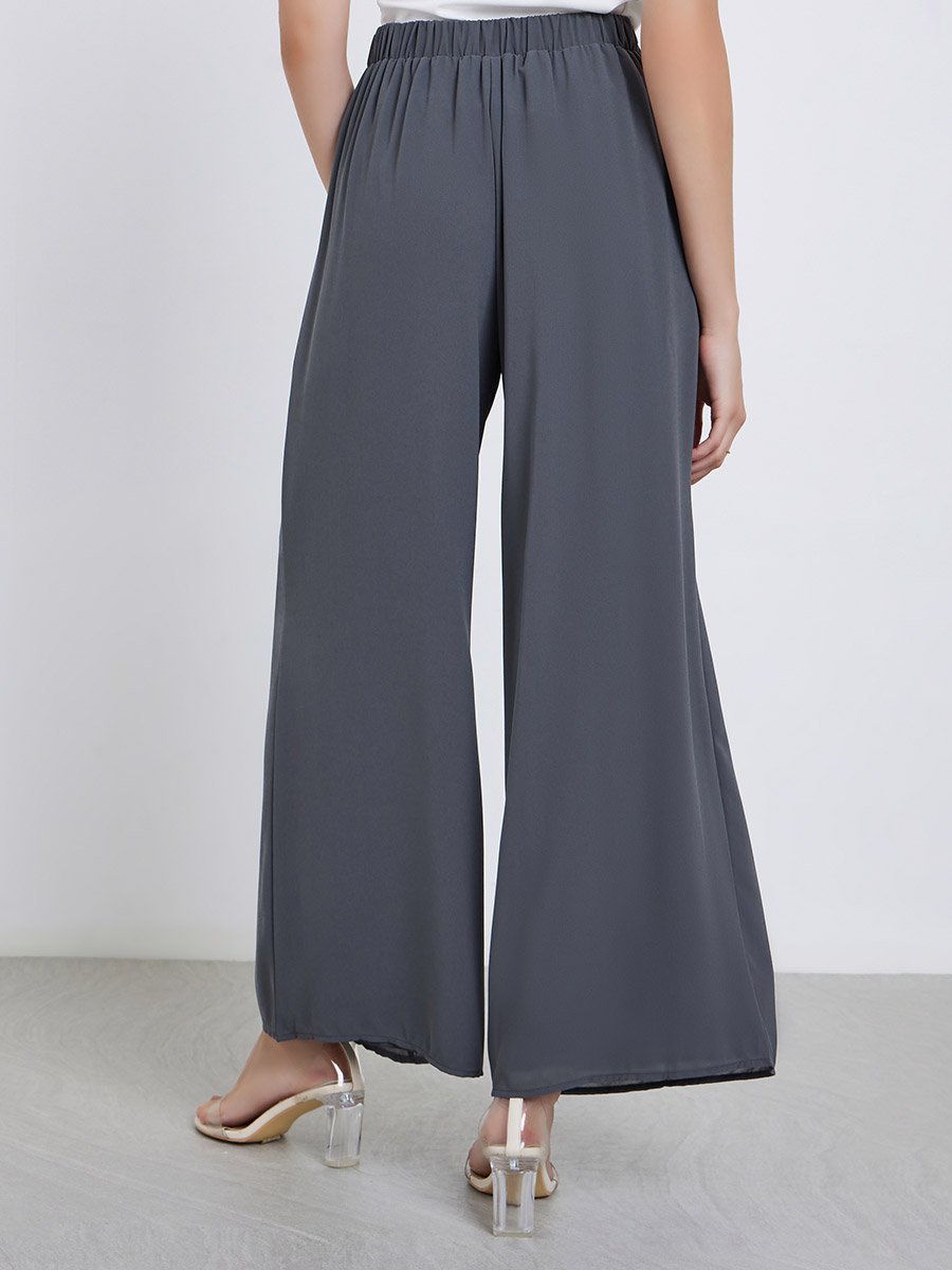 Charcoal Wide Leg Trousers