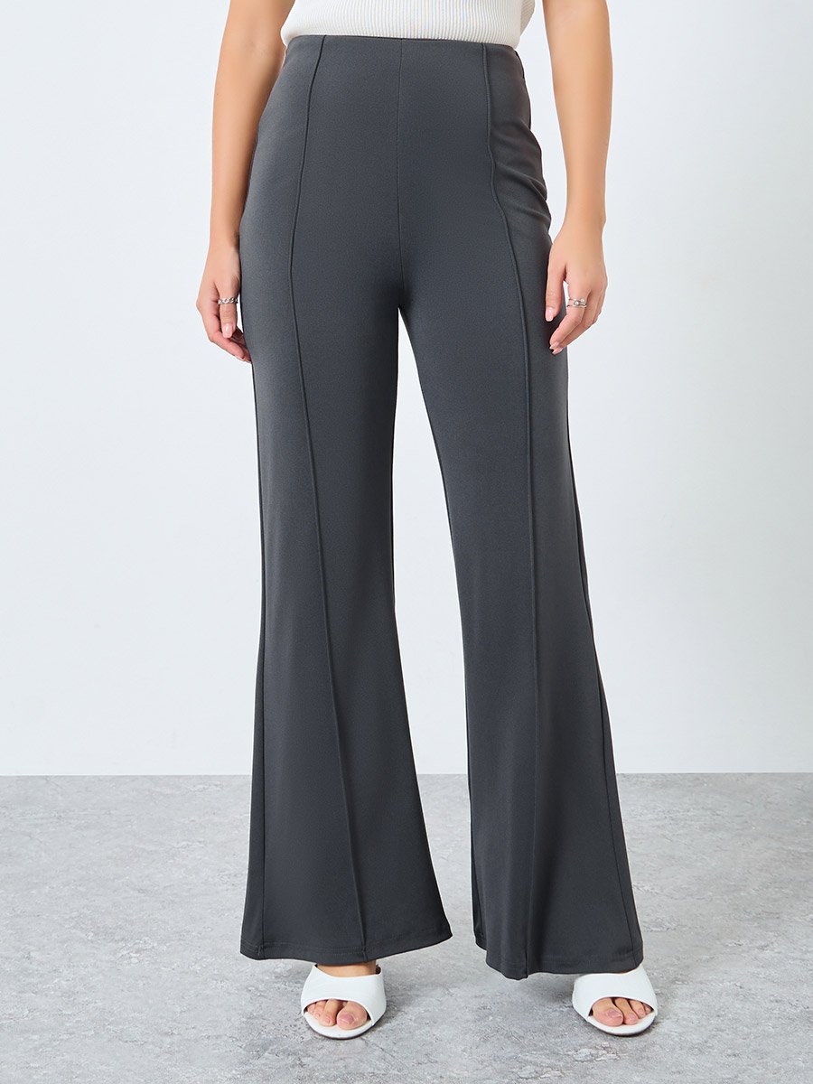 Draped Wide Leg Pants with Pintuck