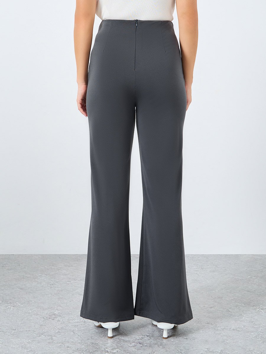 Draped Wide Leg Pants with Pintuck