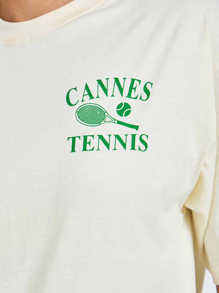Oversized Cannes Graphic 100% Cotton T-Shirt