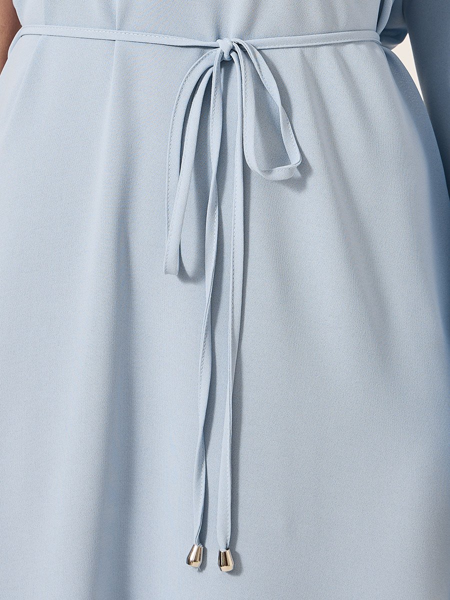 Solid One Shoulder A-Line Maxi Dress For Women at Saudi | Styli