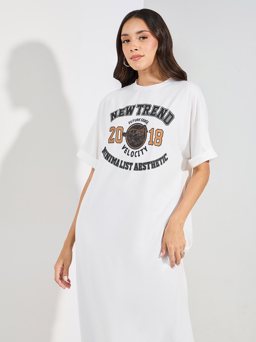 knee length dresses for ladies Elka T-shirt Midi Dress Black | Orange Sherbet main image 1