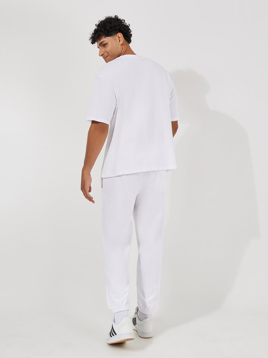 Premium Varsity Print Heavy Jersey Oversized T-Shirt and Joggers Co-Ords