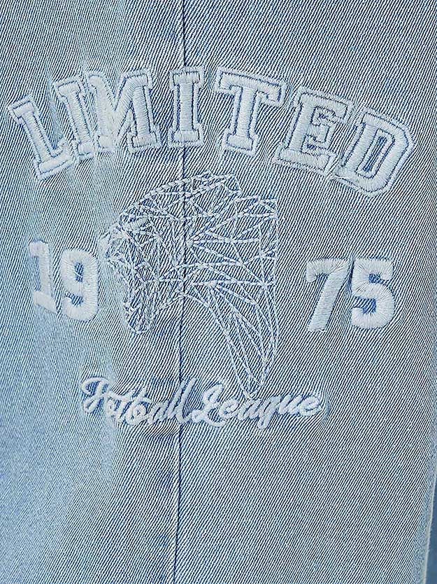 Premium Wide Leg Jeans with Embroidery Detailing